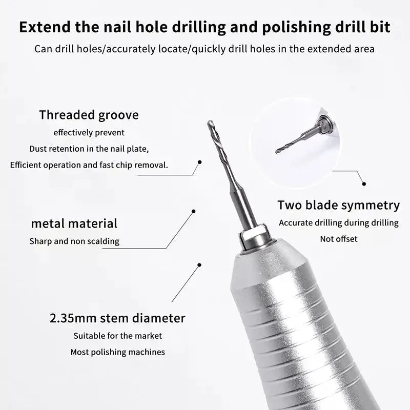 Tungsten Steel Nail Drill Pierce Bit | Jewelry Hole Punching Nail Drill Pierce Bit QXL Default Title