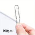 Large Anti-Slip Giant Paper Clips | Stainless Steel Office DIY Giant Paper Clips QXL 100pcs