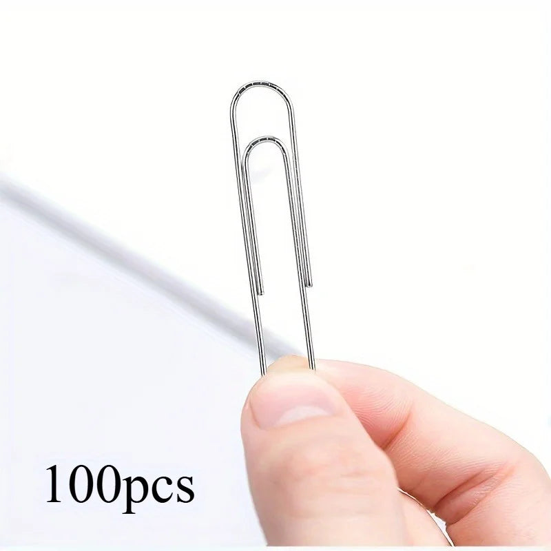 Large Anti-Slip Giant Paper Clips | Stainless Steel Office DIY Giant Paper Clips QXL 100pcs