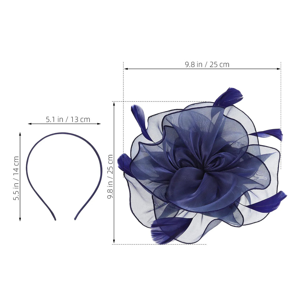 Floral Fascinator Hat | Mesh Plume Headdress for Tea Party Fascinator Hat QXL