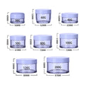 10-Pack Clear Cosmetic Jars with Purple Lids | Travel Storage Cosmetic Storage Jars QXL Light Grey 200g 10pcs