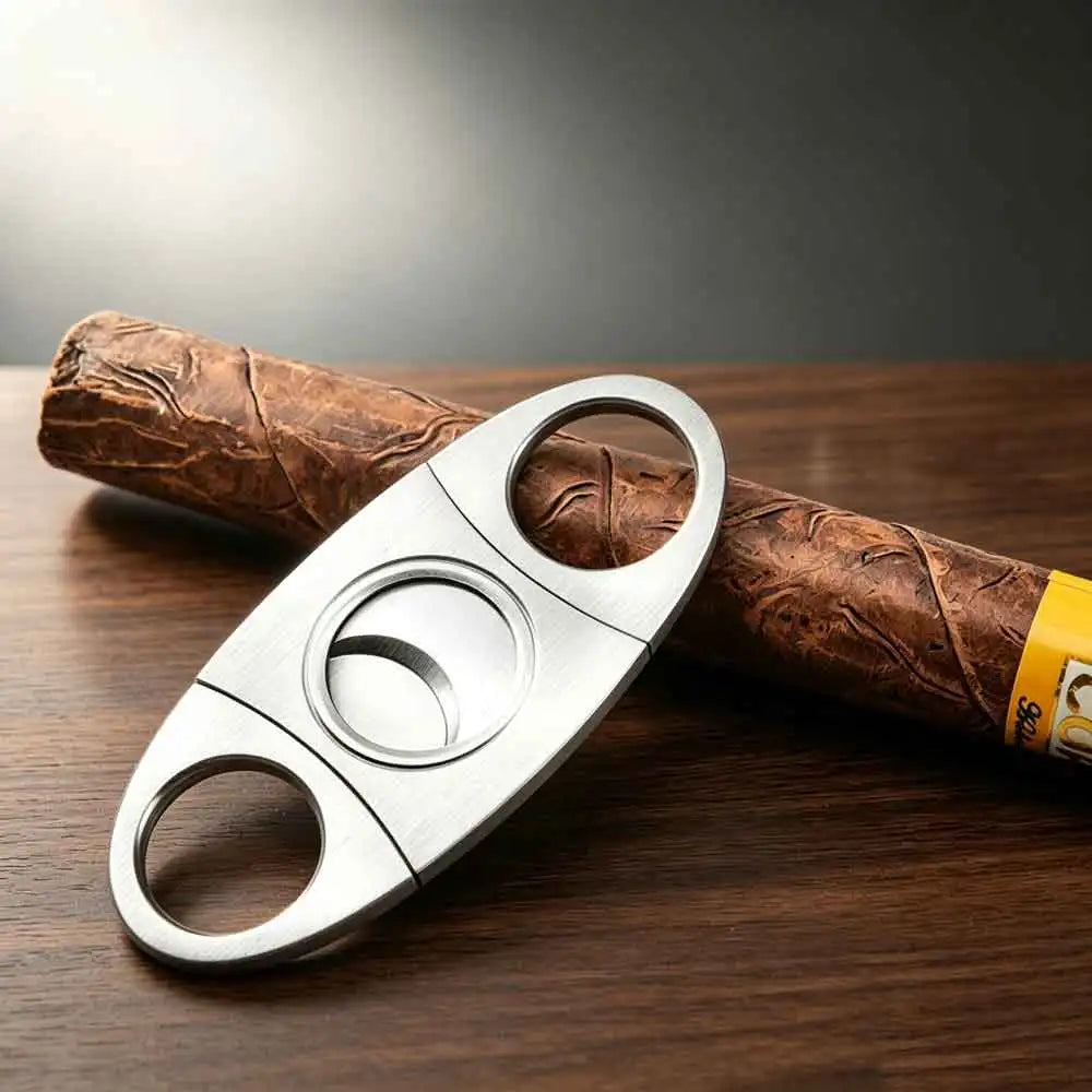 Stainless Steel Guillotine & Punch Cigar Cutter | 2-in-1 Cigar Cutter QXL
