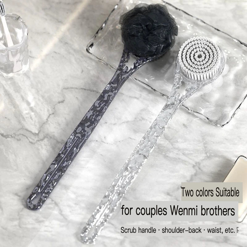 Long-Handled Bath Brush | 40cm Back Scrubber Tool Bath Back Brush QXL