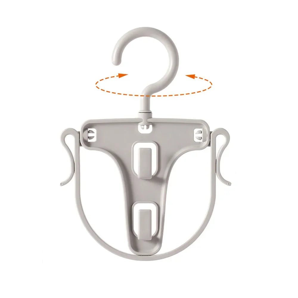 Foldable Hooded Sweatshirt Drying Rack | Windproof Clip Frame Clothes Drying Rack QXL grey