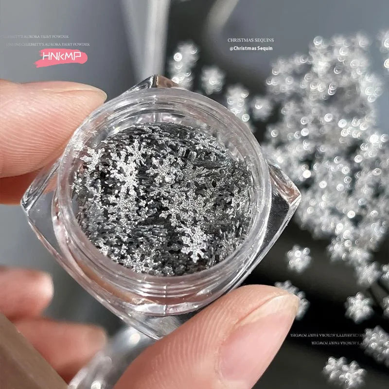 Winter Snowflake Nail Sequins | Christmas Nail Art Glitter Nail Art Sequins QXL