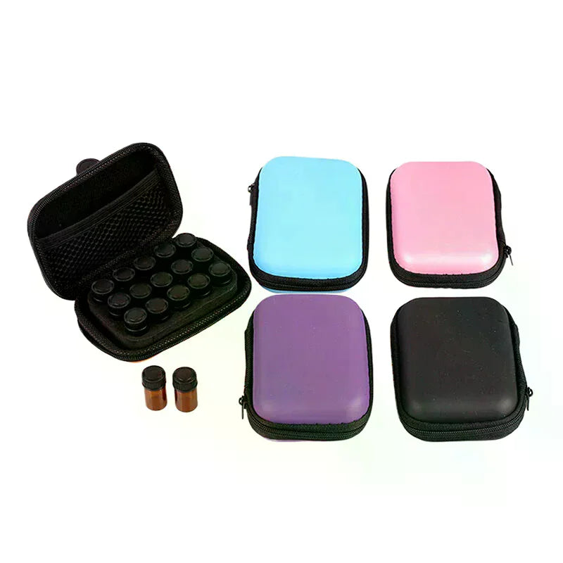 15-Slot Essential Oil Case | 1ml 2ml 3ml Roller Bottle Organizer Essential Oil Organizer QXL
