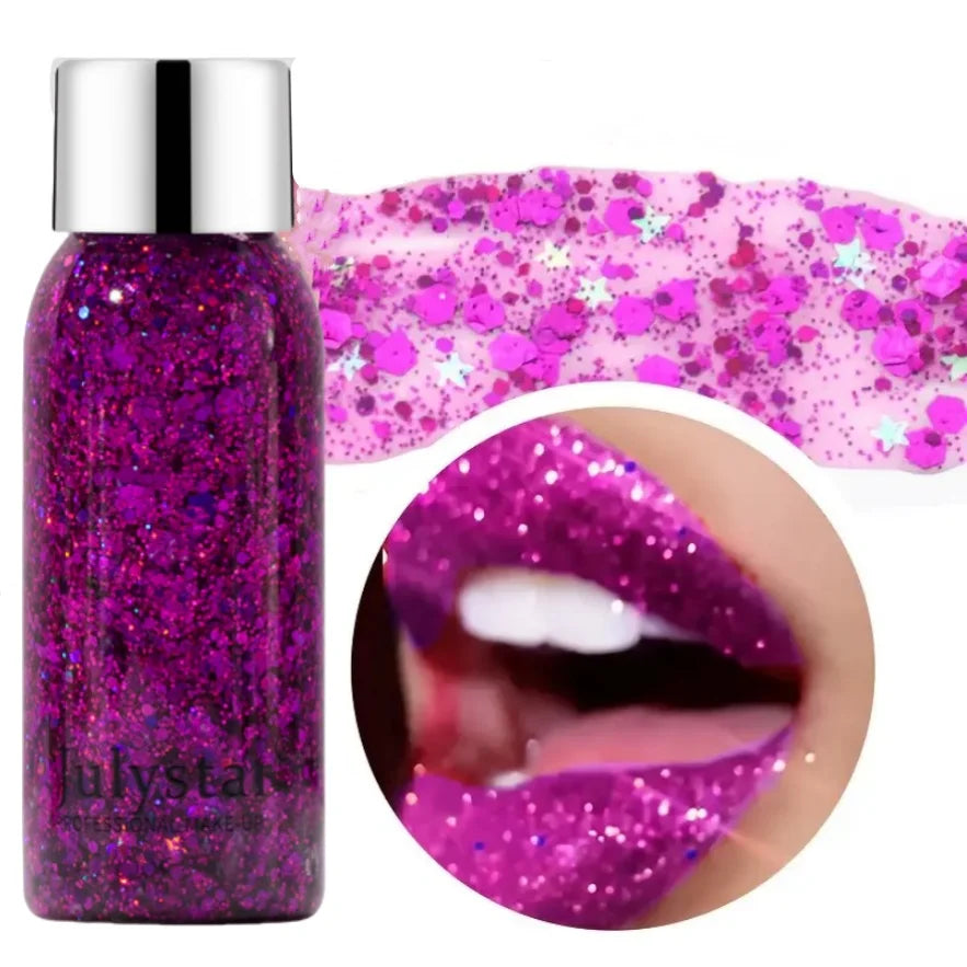 Body Glitter Gel & Face Shimmer | Multicolor Sequins 30ml Body Glitter Gel QXL