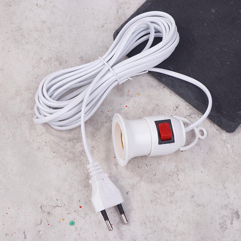 E27 Pendant Lamp Holder 4M Cord & Switch | 220V EU Plug Pendant Lamp Holder QXL