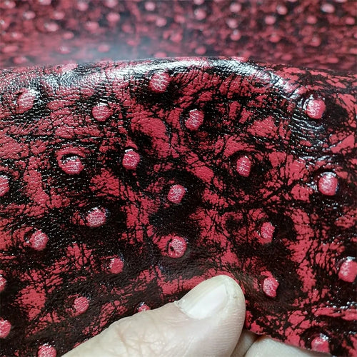 0.7mm Ostrich Embossed Sheepskin Leather Hide | DIY Bags & Crafts Leather Craft Hide QXL