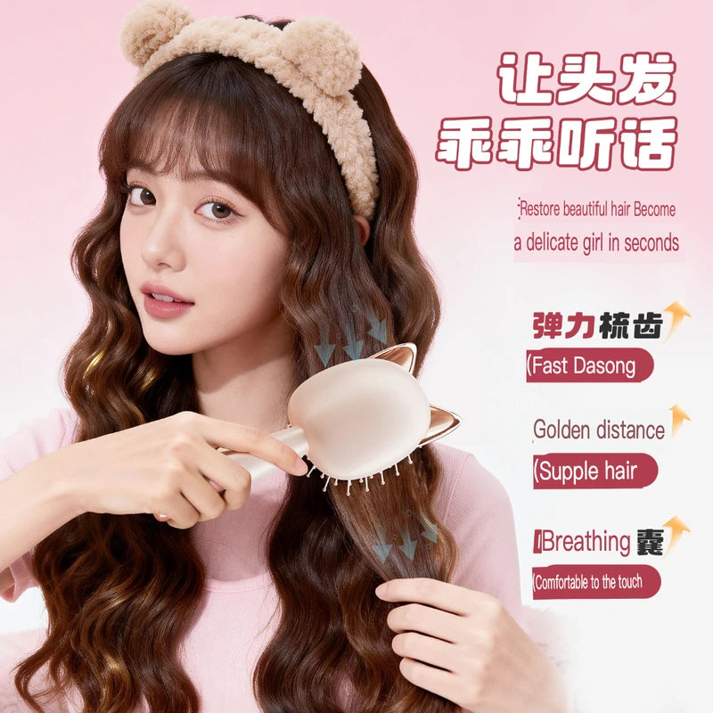 Cat Ear Air Cushion Massage Comb | Portable Hair Brush Air Cushion Comb QXL