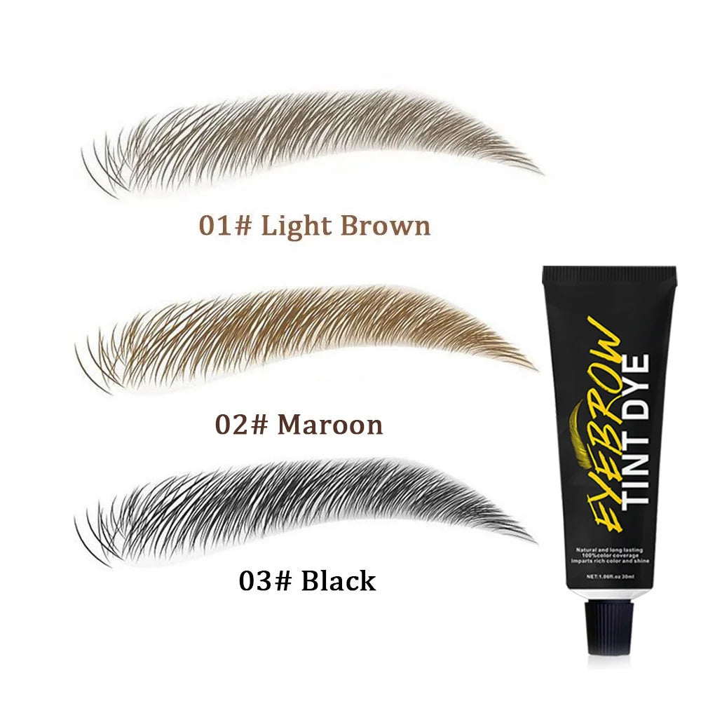 VERONNI Eyebrow & Lash Tint Kit – Black, Brown & Maroon Eyebrow Tint Kit QXL