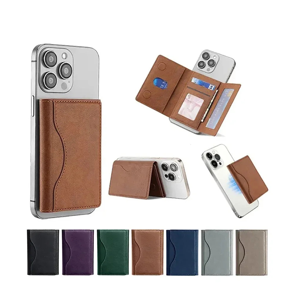 Magnetic PU Leather Business Card Holder Wallet – Unisex Business Card Holder QXL