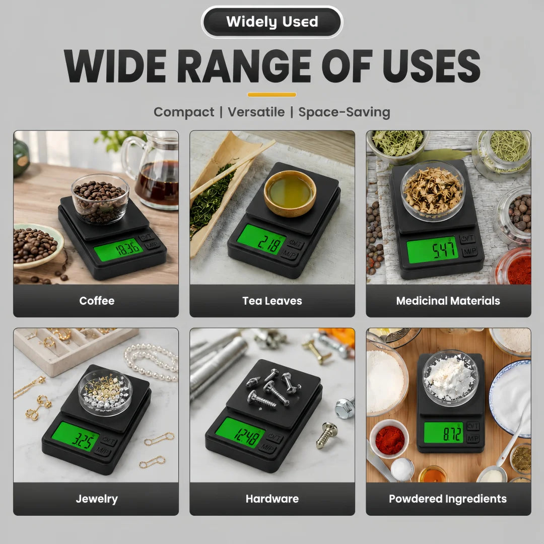 0.01g Mini Digital Jewelry Scale with Dust Cover | Portable Digital Pocket Scale QXL