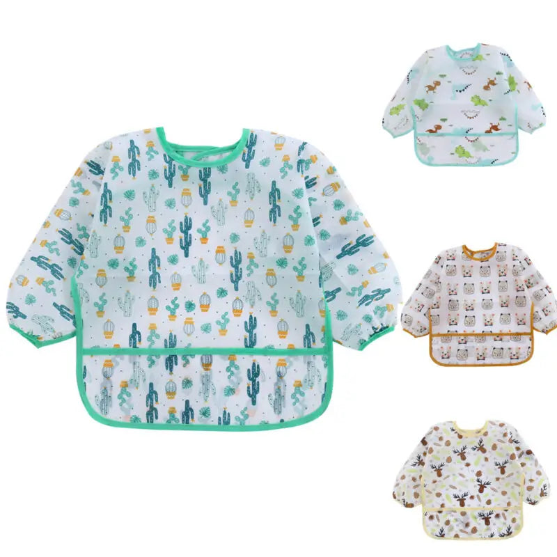 Kids Waterproof Long Sleeve Art Smock Bib Apron | Ages 1–3 Kids Bib Apron QXL