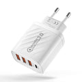 48W USB-C PD & USB-A Fast Wall Charger | EU/US/UK Plug Fast Wall Charger QXL White EU Plug