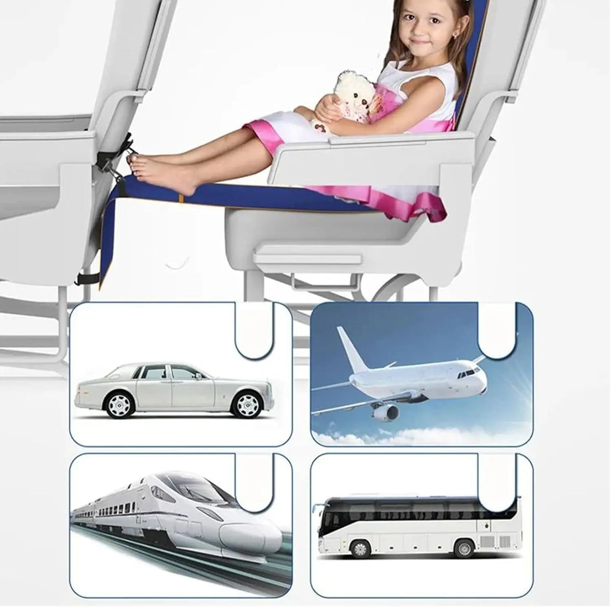 Travel Foot Rest Hammock | Flight, Train & Car Leg Support Travel Foot Hammock QXL