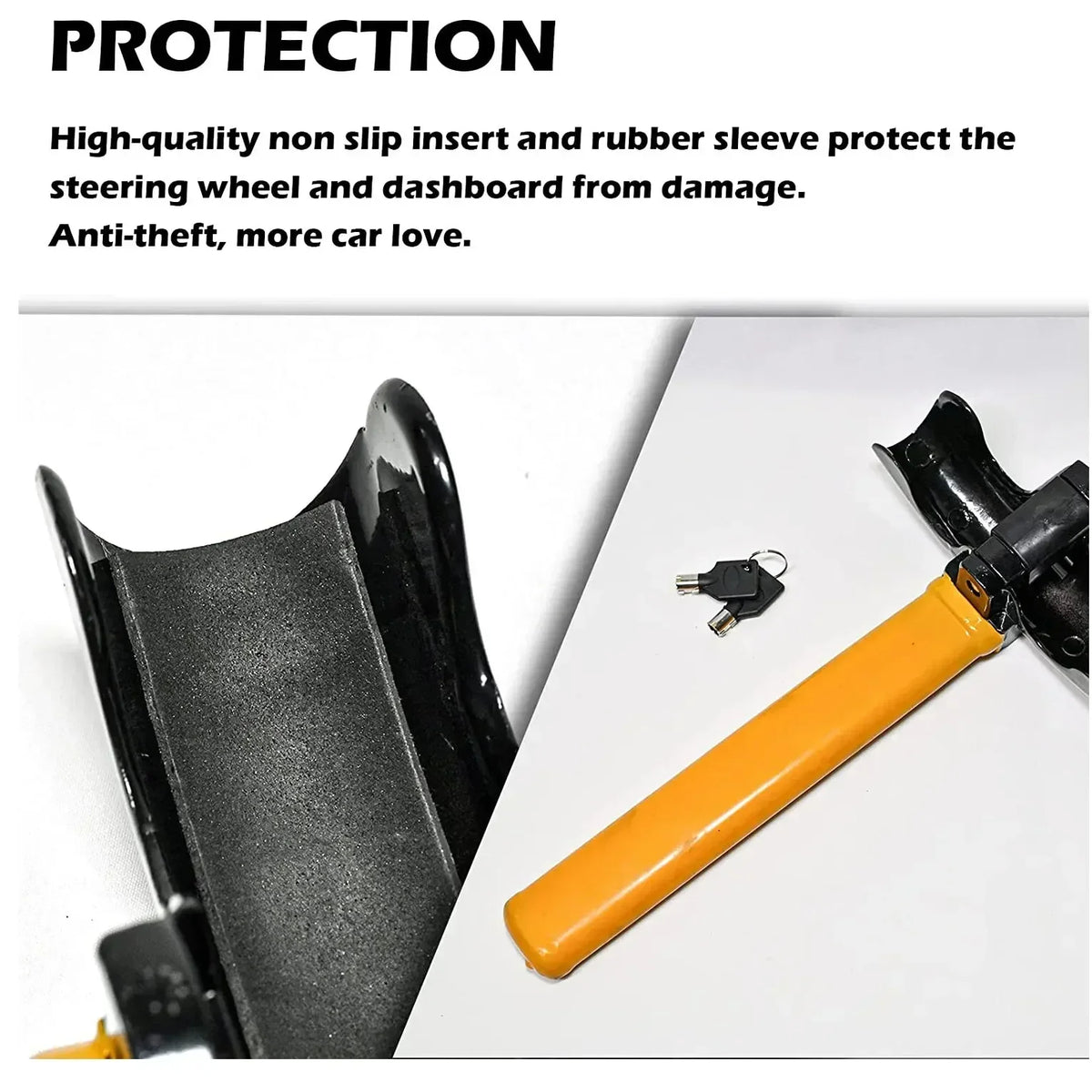 Universal T-Bar Steering Wheel Lock | Anti-Theft Security Steering Wheel Lock QXL