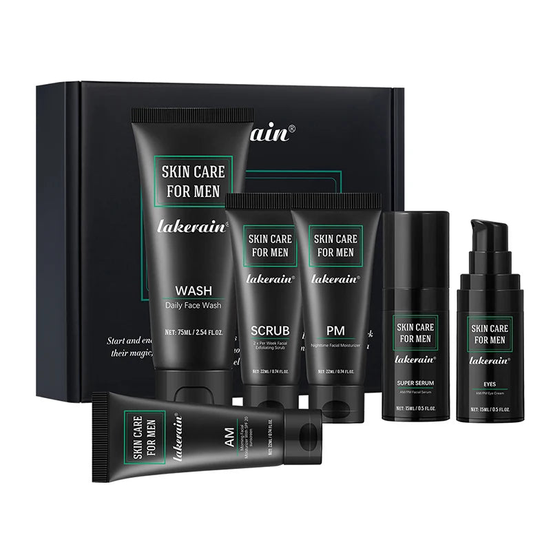 Men's 3-in-1 Skin Care Kit | Face Wash, Moisturizer & Eye Cream Men's Skin Care Set QXL Skin Care Set