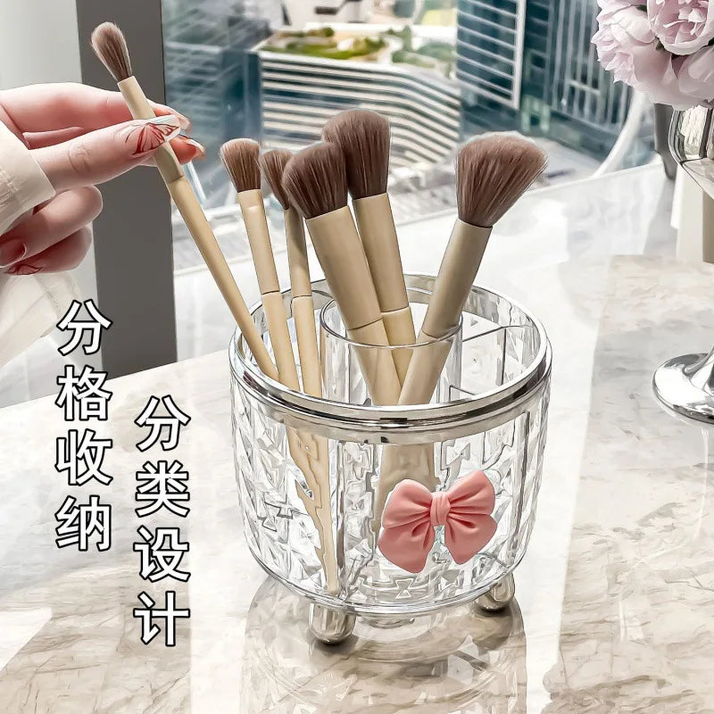 Rotating Dustproof Makeup Brush & Lipstick Organizer Makeup Storage Organizer QXL