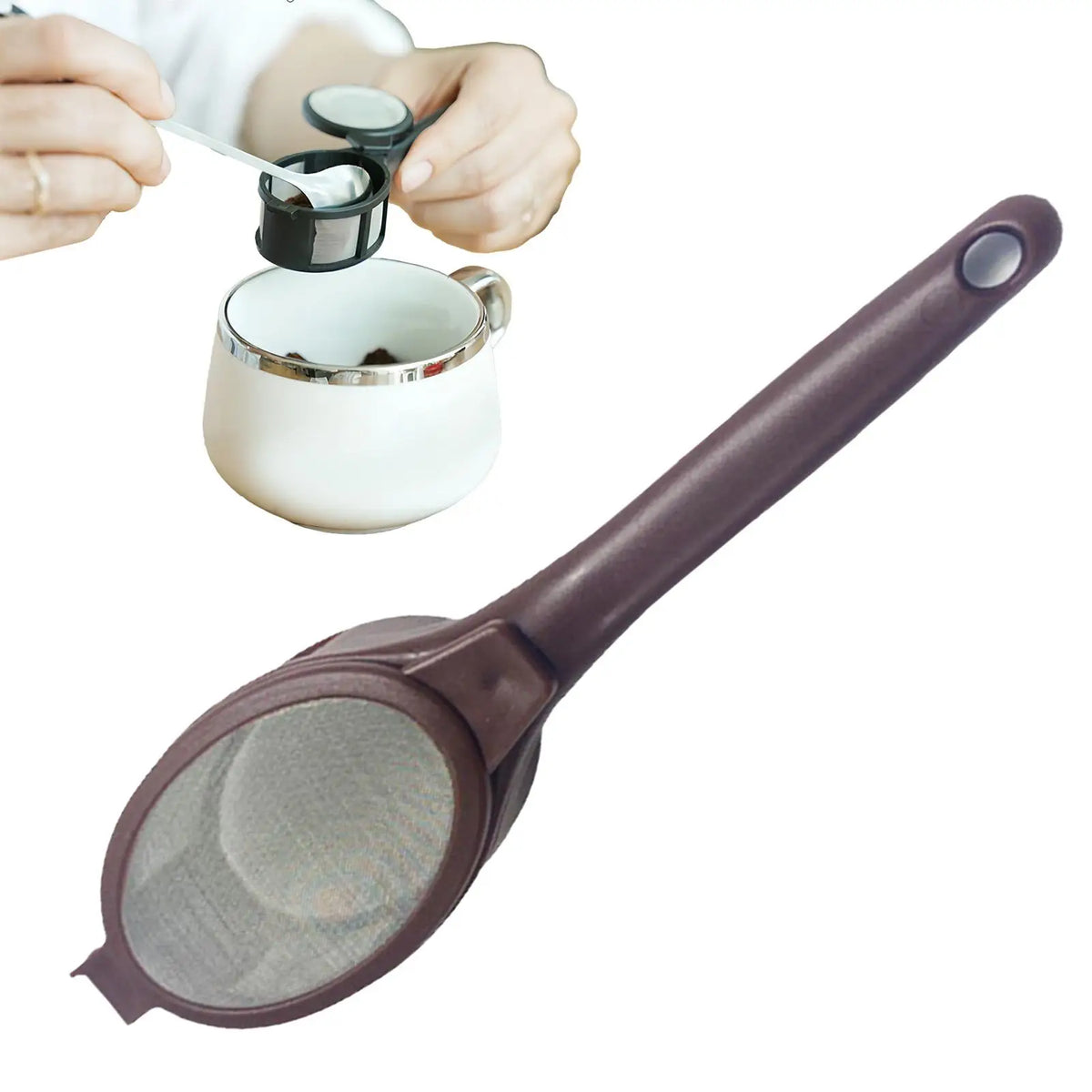 Reusable Fine Mesh Coffee Filter Strainer Spoon | Kitchen Coffee Mesh Filter QXL