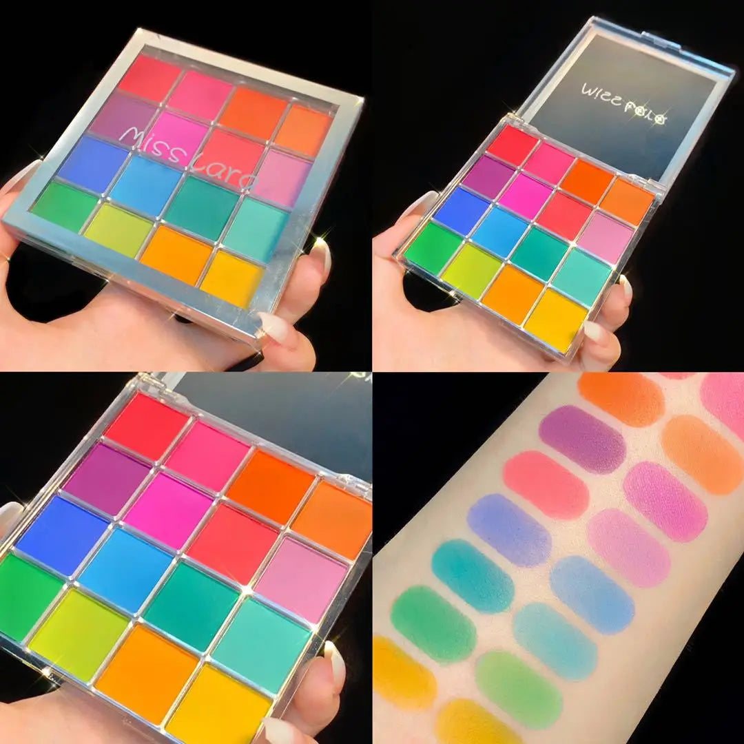 16-Color Eyeshadow Palette | Shimmer, Matte & Pearlescent Eyeshadow Palette QXL