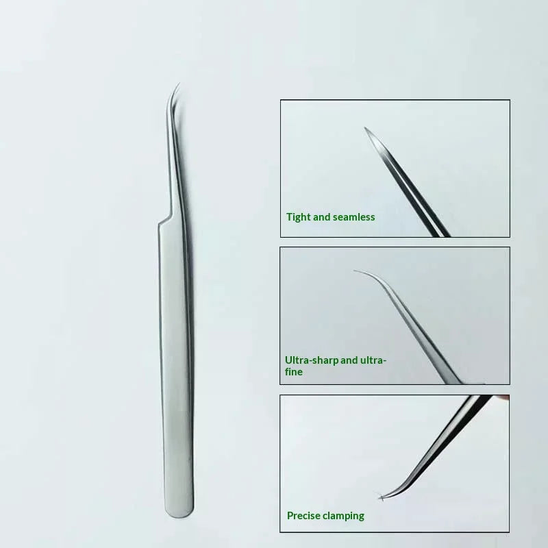 Fine Tip Stainless Steel Tweezers | Lash, Brow & Nail Art Precision Tweezers QXL