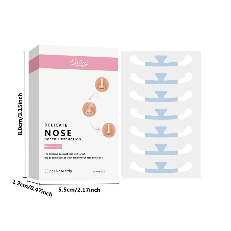 Invisible Nose Shaping Strips – Slim Nose Stickers 35 pcs Nose Shaping Stickers QXL onesize