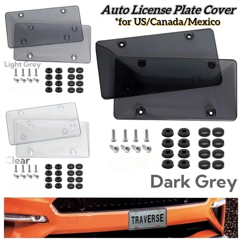 2-Pack Slim Rust-Proof License Plate Frames | Universal Fit License Plate Frame QXL