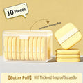 Butter Cookie Makeup Sponge Puffs | Wet & Dry 6 or 10 Pack Makeup Sponge Puff QXL 10pcs with box