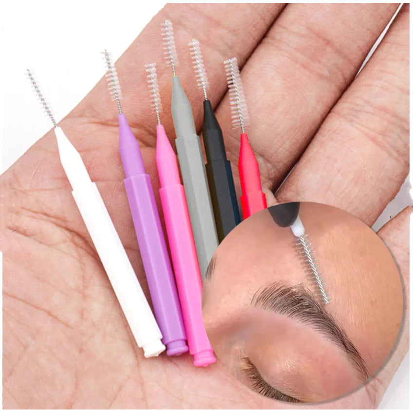 10-Pack Disposable Eyebrow & Eyelash Micro Spiral Brushes Disposable Micro Brush QXL