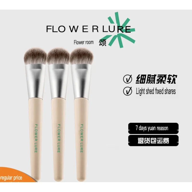 3-Piece Fluffy Round Highlighter & Shadow Makeup Brush Set Makeup Brush Set QXL Setting brush 3 pcs