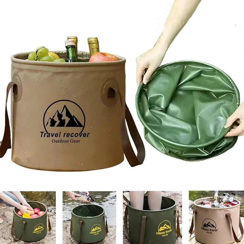 5L/10L Collapsible Outdoor Bucket | Camping Fishing Travel Collapsible Outdoor Bucket QXL