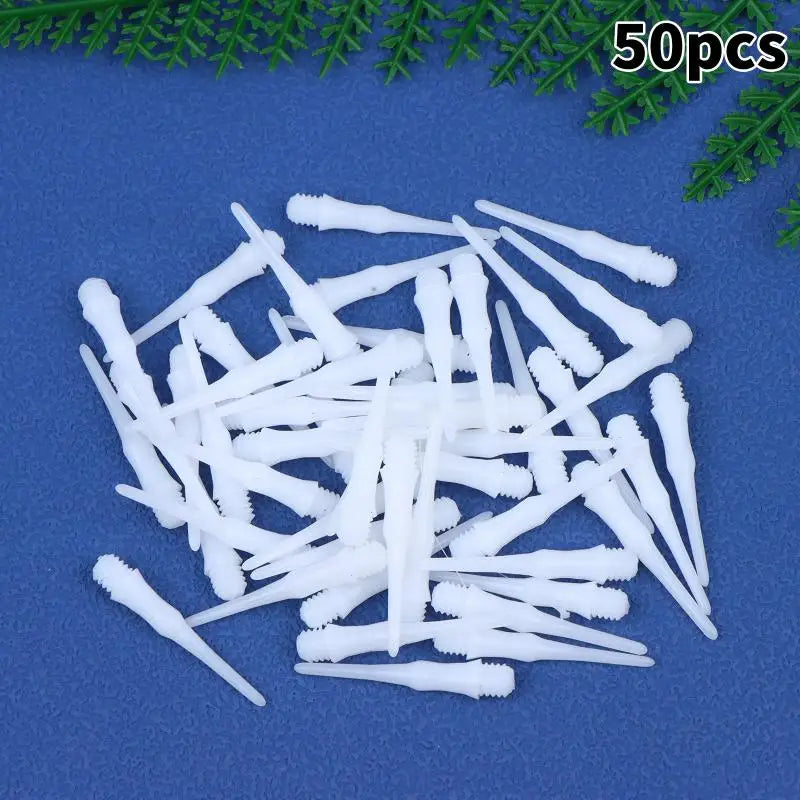 100-Pack Soft Plastic Dart Tips for Electronic Dartboards Dart Tip Replacement QXL 50Pcs White