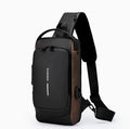 Men's Anti-Theft Chest Bag | Oxford Crossbody Sling Pack Crossbody Chest Bag QXL dark gold 6