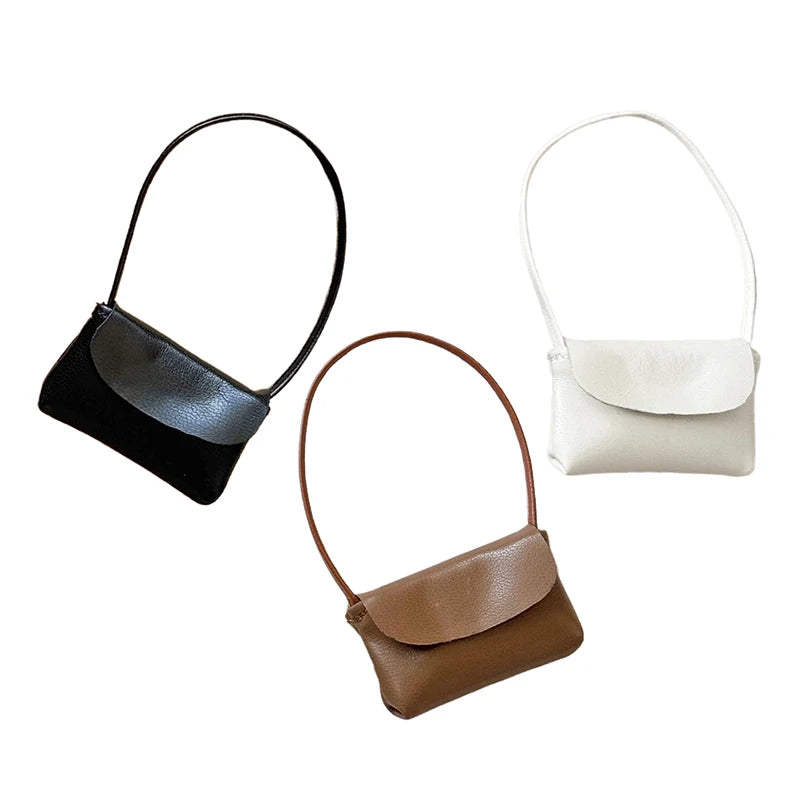 Miniature PU Leather Doll Handbag | 1/12 Dollhouse Accessory Doll Accessory QXL