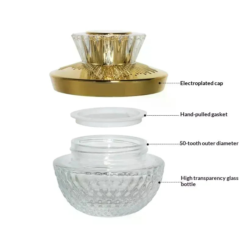 50g Glass Face Cream Jar with Lid | Cosmetic Container Cosmetic Jar QXL
