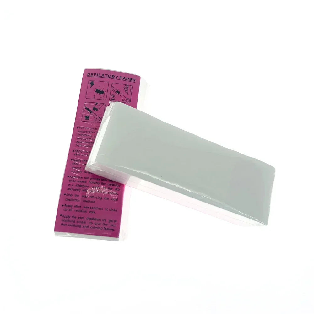 100-Pack Nonwoven Wax Strip Papers for Body Hair Removal Wax Strip Papers QXL