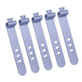 Silicone Cable Ties Organizer Clips | Cord Winder Straps Cable Management Clips QXL 5pcs Purple