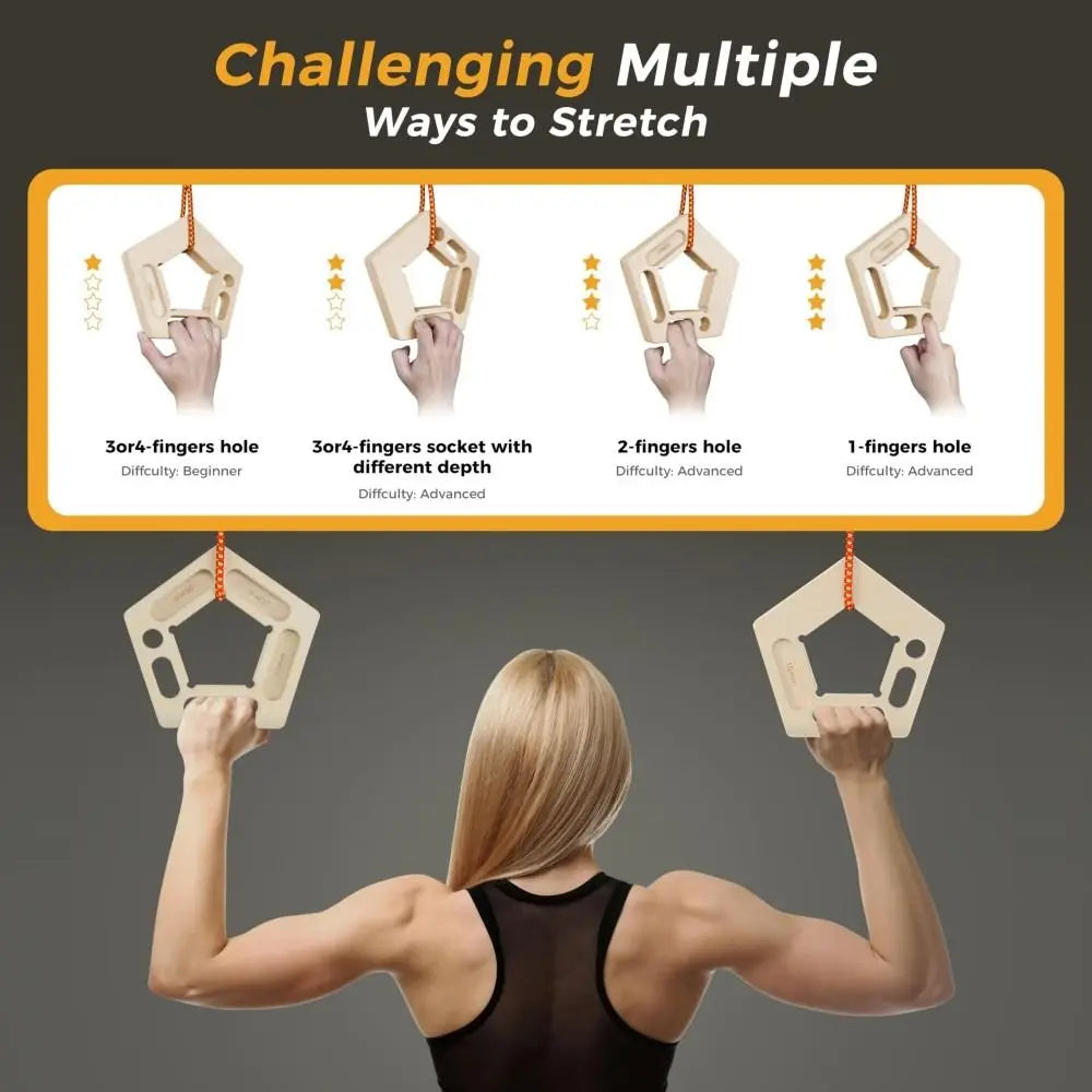Wooden Hangboard Finger Strengthener | Climbing Pull-Up Board Climbing Hangboard QXL