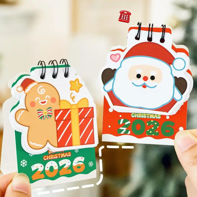 2026 Christmas Desk Calendar | Cute Festive Daily Planner Desk Calendar QXL