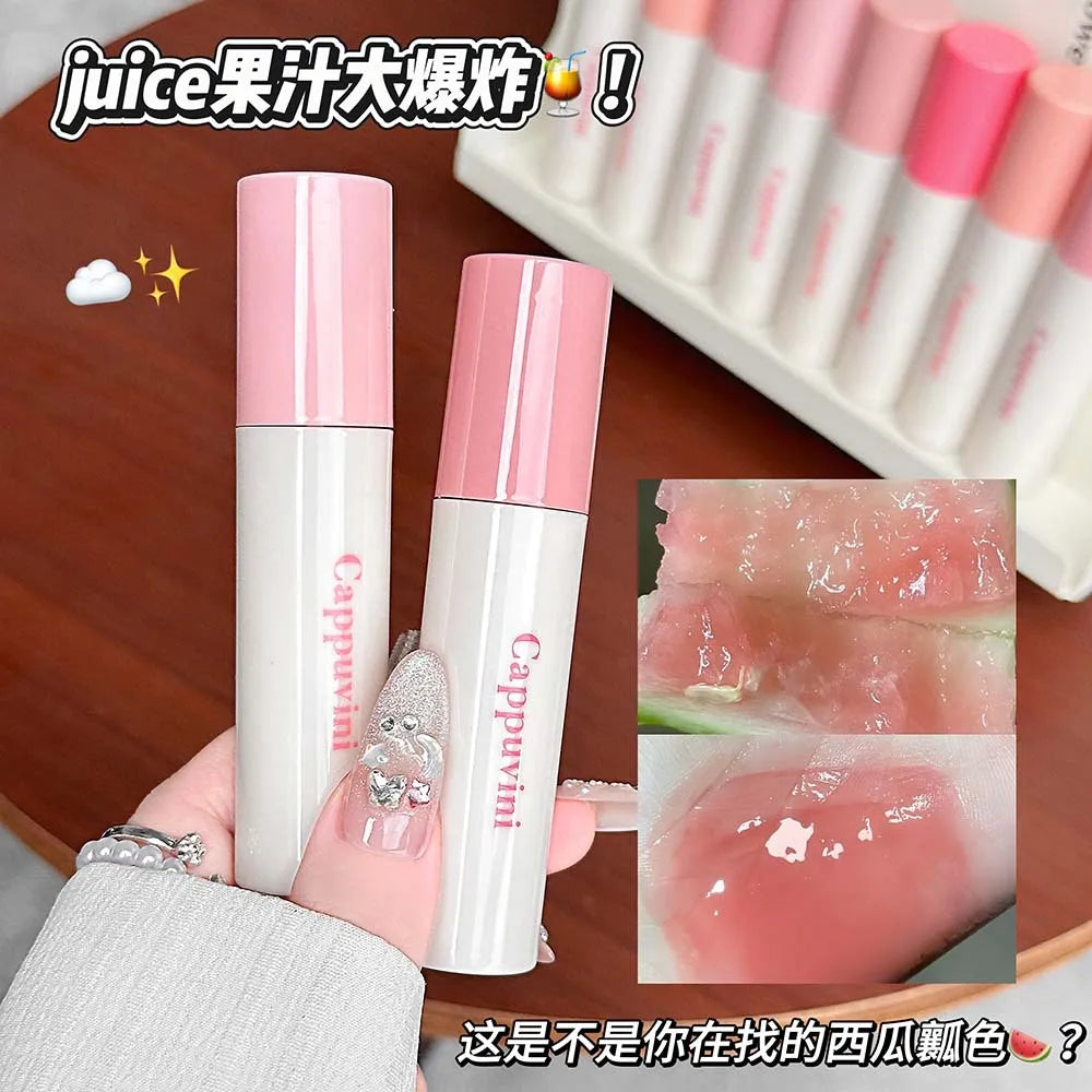Tinted Lip Serum Oil | Glassy Mirror Lip Gloss & Hydrating Tint Tinted Lip Serum QXL