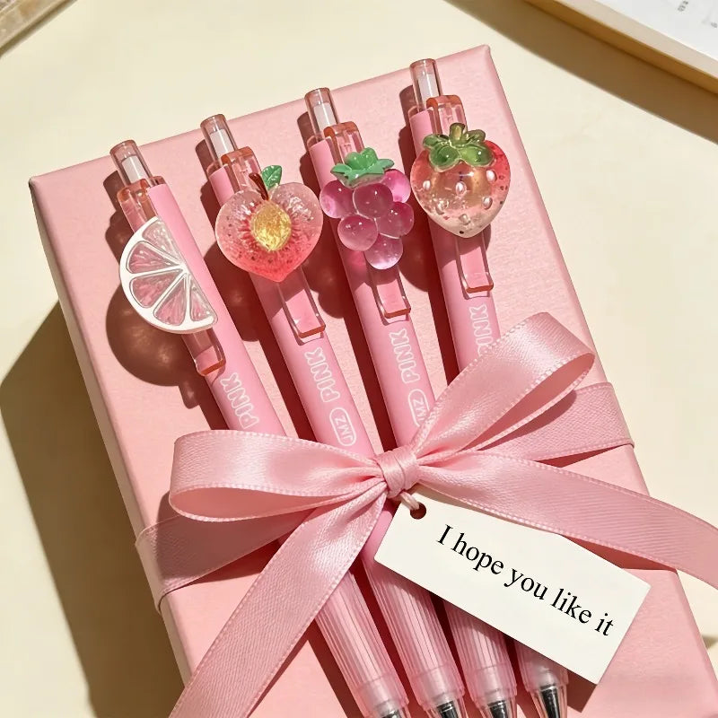 Iced Peach Boba Scented Pendant Pen 0.5mm | Cute Gift Pen Novelty Scented Pen QXL