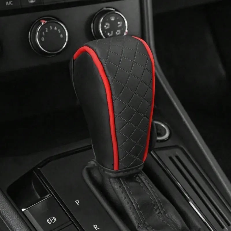 PU Leather Gear Shift Cover | Diamond Grid Universal Car Sleeve Gear Shift Cover QXL