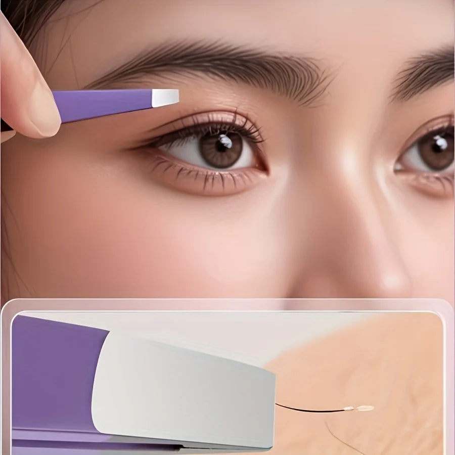 4-Piece Stainless Steel Tweezers Set | Eyebrow & Lash Kit Tweezers Set QXL