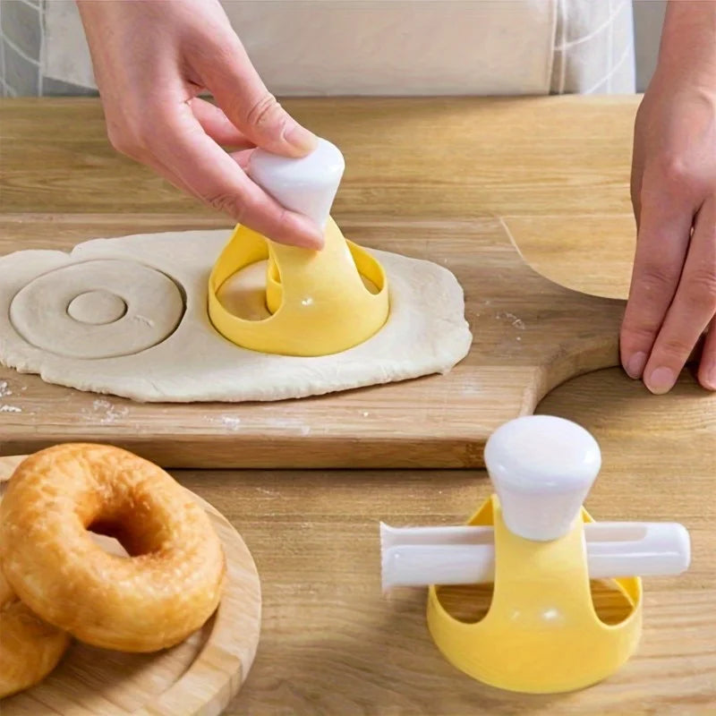 Plastic Donut Cutter & Dipping Plier | DIY Doughnut Mould Doughnut Baking Tool QXL