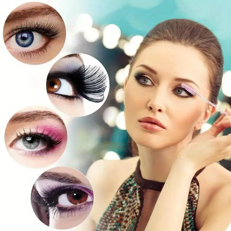 50/100/200-Pack Crystal Mascara Wands & Eyebrow Brush Set Mascara Wand Set QXL