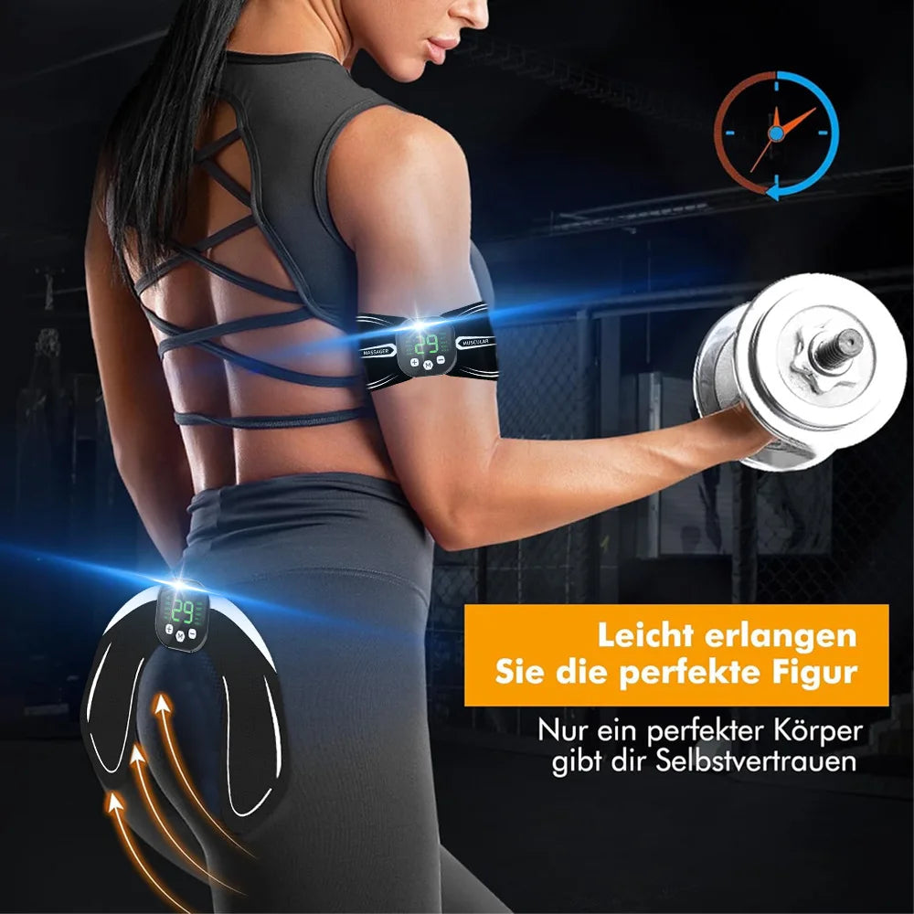 Portable EMS Abdominal Trainer | Home Muscle Toning Device EMS Muscle Trainer QXL