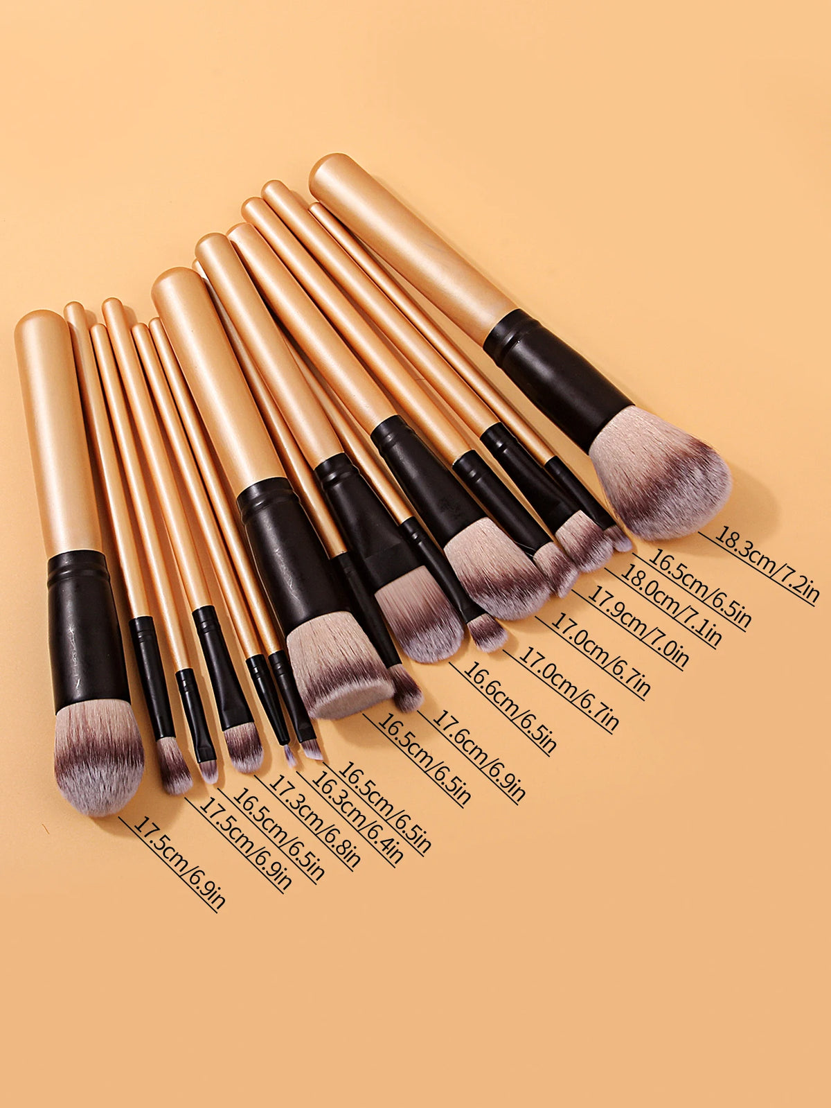 KOSSHOW 15-Piece Makeup Brush Set | Wooden Handle Brushes Makeup Brush Set QXL