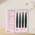 4-Piece Stainless Steel Precision Eyebrow Tweezers Set Eyebrow Tweezers Set QXL 10 Black