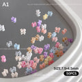 50-Pack Candy Color Resin Bow Nail Art Charms | DIY Decor Nail Art Charms QXL A1